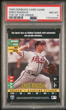 PSA 8 GREG MADDUX 1995 Donruss Top of the Order RARE Atlanta Braves NM-MT