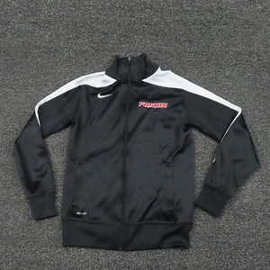 Nike Jacket Youth Medium Black Dri-Fit Full Zip Long Sleeve Mock Neck Workout - Picture 1 of 13