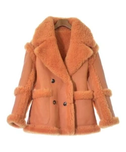 BOTTEGA VENETA Mouton Coat Orange 36(Approx. XS) 2200392405034 - Picture 1 of 11