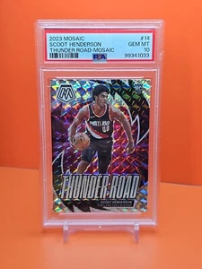 🔴⚫️🔴 2023 MOSAIC SCOOT HENDERSON #14 THUNDER ROAD MOSAIC PSA 10 💎MINT 🔴⚫️🔴 - Picture 1 of 2
