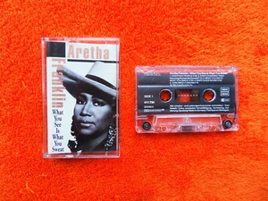 ARETHA FRANKLIN - WHAT YOU SEE IS WHAT YOU SWEAT - music cassette tape - Picture 1 of 6