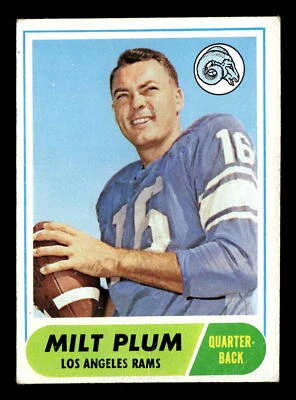 Milt Plum 1968 Topps #104 Los Angeles Rams Vg-Ex - Image 1 of 2