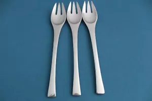 3 Salad Forks Dansk ODIN Satin Stainless Germany 6 7/8" - Picture 1 of 5