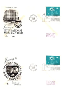 Fundas postales Fondo Monetario Internacional Naciones Unidas Nueva York 1961 - Imagen 1 de 3
