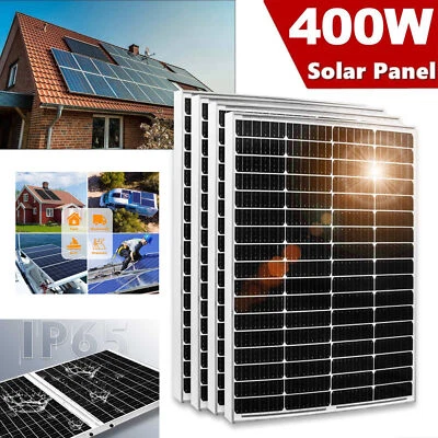 400W 12V Solarmodul Solarpanel Solar Set für Garten/ Boot/Wohnmobil/Haus/Camper - Bild 1 von 4