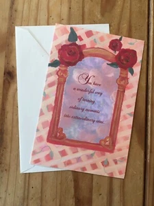 YOU IN MY LIFE ROMANTIC CARD LOVE IS SERIES BY PARAMOUNT GREETING CARDS - Picture 1 of 5