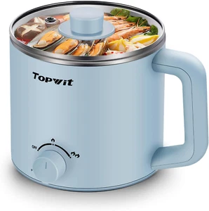 Hot Pot Electric, Electric Pot, 1.6L Ramen Cooker, Multifunctional Electric Cook - Picture 1 of 12