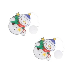 2pcs Schneemann Licht Weihnachten beleuchtet Fenster LED - Bild 1 von 12