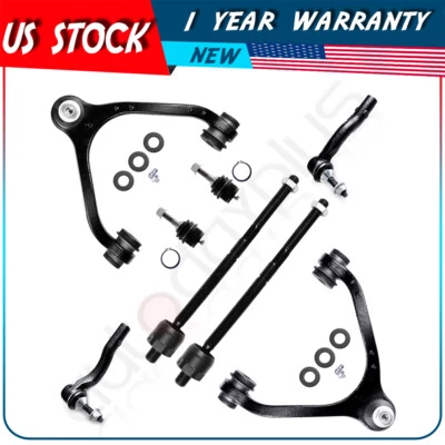 For 2003-2011 Lincoln Town Car 8Pcs Upper Control Arm And Ball Joint Tie Rod End - Image 1 of 4
