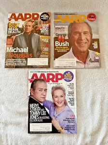 3 AARP Magazine Jan/Feb 2011 W. Bush Aug/Sept 2012 Mar/Apr 2010 Michael Douglas - Picture 1 of 8