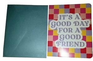 Best Friend Note Card. Checkerboard Design - Picture 1 of 2