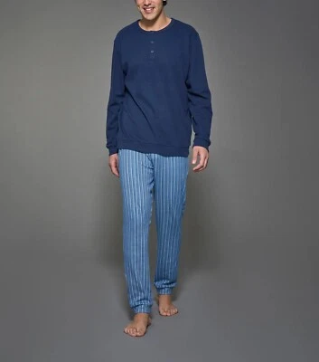 PIGIAMA UOMO RAGNO COTONE INVERNALE MANICA LUNGA U842N1 SERAFINO BOTTONI inverno - Immagine 1 di 4