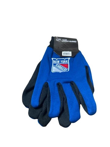 NHL New York Rangers Colored Palm Utility Gloves Royal w/ Black Palm by FOCO Cover