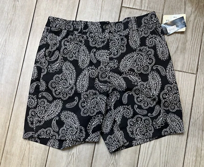 Jones New York ¡NUEVO CON ETIQUETAS! Pantalones cortos elásticos de cachemira negros/blancos para mujer 6 Foto 1 de 4