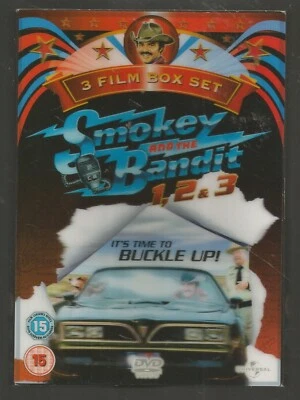 SMOKEY AND THE BANDIT TRILOGY - 1 2 3 - UK REGION 2 DVD SET - Lenticular Sleeve - Image 1 of 4