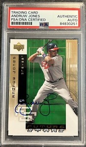 ANDRUW JONES 2007 Upper Deck Future Stars Signed Auto Autographed Braves PSA/DNA