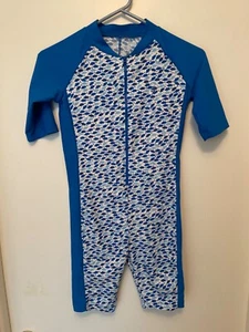 COOLIBAR Swimsuit Kids Size M Neck To Knee Swim Surf Suit UPF 50+ Blue Camo - Picture 1 of 3