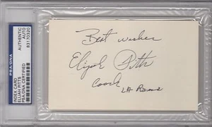 Elijah Pitts Signed AUTOGRAPH Index Card PSA DNA - Picture 1 of 1