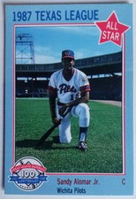 1987 Texas League All-Stars Feder 10 Sandy Alomar Jr Salinas Puerto Rico PR Card