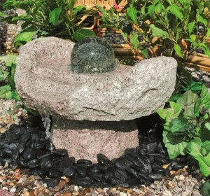 Wasserspiel SET Quellstein Niagara Wasserfall 50cm Granit Gartenbrunnen dreh. Gl - Bild 1 von 2