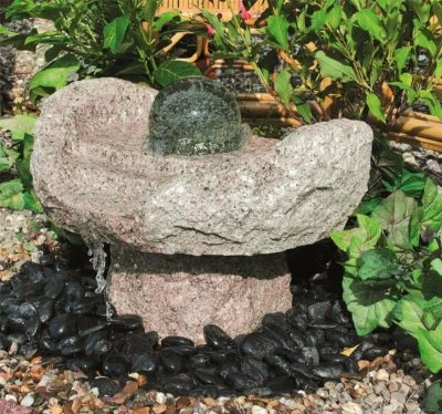 Wasserspiel SET Quellstein Niagara Wasserfall 50cm Granit Gartenbrunnen dreh. Gl - Bild 1 von 2