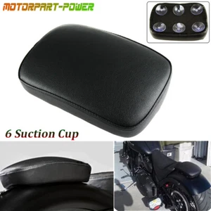 Almohadilla trasera de pasajero asiento 6 ventosas para Harley Bobber Chopper - Imagen 1 de 10