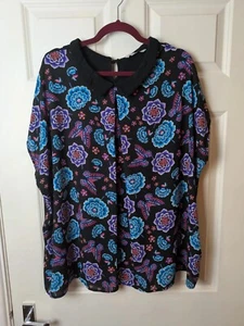 Pretty floral print TU top size 24 - Picture 1 of 8