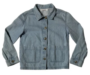 Preowned- Les Essentiels de Monoprix Button Front Denim Jacket Girls (Size 10Y) - Picture 1 of 7