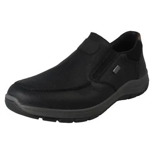 Zapatos Casual De Cuero Negro Rieker '03651' Para Hombre - Extra Ancho - Imagen 1 de 18