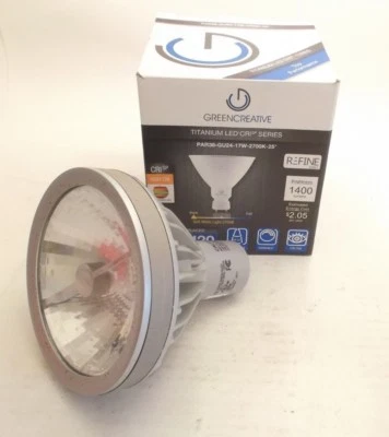 GREEN CREATIVE 17 Watt LED Dimmable PAR 38 Lamp - GU24 Base - NF25 Beam - 90 CRI - Image 1 of 4