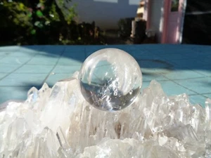 Clear Quartz Sphere with Sparkles-Zippy Energy-Clarity is Awesome - Picture 1 of 6