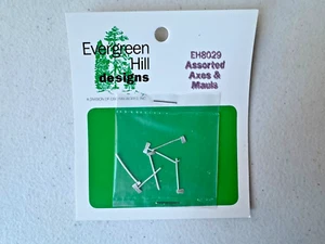 Evergreen Hill Designs #EH8029 O Scale Metal Assorted Axes & Mauls (6) - NOS - Picture 1 of 2