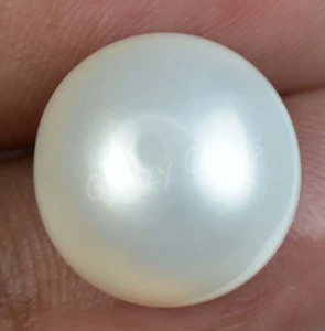 12.75 Ct Natural Australian South Sea White Pearl Certified Untreated Gemstone - Foto 1 di 6
