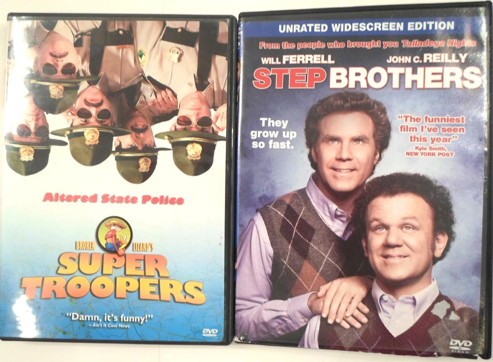 Step Brothers Will Ferrell Super Troopers Comedy DVD 2 Movie Lot - Image 1 of 1