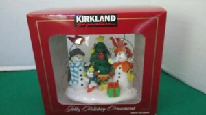 KIRKLAND~ SNOWMEN, DOG, & TREE Christmas ORNAMENT~NIB - Picture 1 of 3