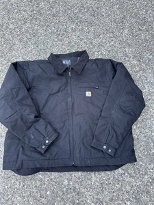 Giacca Carhartt nera Detroit coperta foderata vestibilità relax 0J3828-M taglia 3XL - Foto 1 di 7