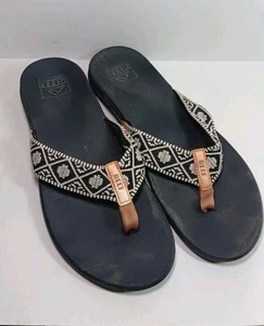 Sandali donna REEF ORTHO WOVEN - nero/bianco - RF0A3VDNBLW - taglia 10 - Foto 1 di 5