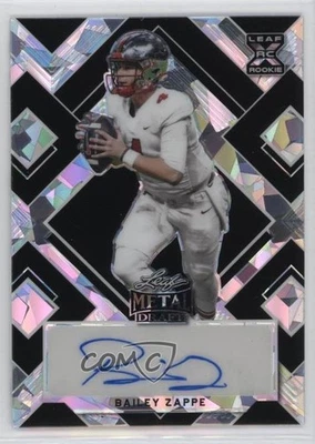 2022 Leaf Metal Draft Black Crystals /7 Bailey Zappe #BA-BZ1 Rookie Auto RC - Image 1 of 2