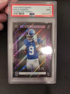 2024 Panini Photogenic Malik Nabers Rookie Pix Purple /75 SP RC New York Giants - Picture 1 of 3