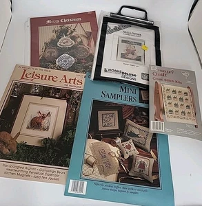 Vintage Cross Stitch Patterns Lot Of 5 - Picture 1 of 8