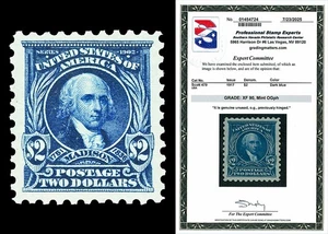 Scott 479 1917 $2,00 Madison Perf 10 Como Nuevo Calificado XF 90 LH con CERTIFICADO PSE - Imagen 1 de 2