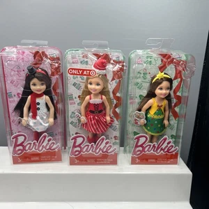 2015 Barbie (2) Chelsea Christmas Doll Set Brunette And Blonde Hair - Bild 1 von 21
