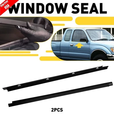 Restricción climática para cinturón de ventana de puerta delantera 2 piezas para Toyota Tacoma 1995-2004 Foto 1 de 4