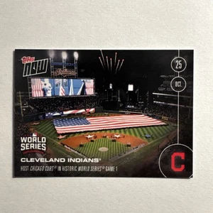 2016 TOPPS NOW #625 CLEVELAND INDIANS HOST CHICAGO CUBS IN HISTORIC WS GAME 1 - Picture 1 of 2