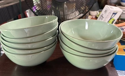 9 BRAND NEW NEVER USED IKEA FARGRIK 6” BOWLS Light Green 15199 - Image 1 of 4