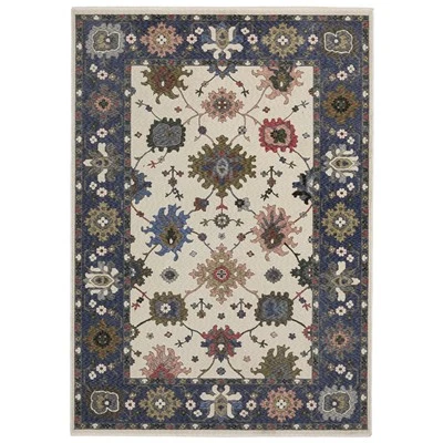Oriental Weavers Hastings Area Rug HA01E Casual Ivory Classic Medallion — 第 1/3 张图片