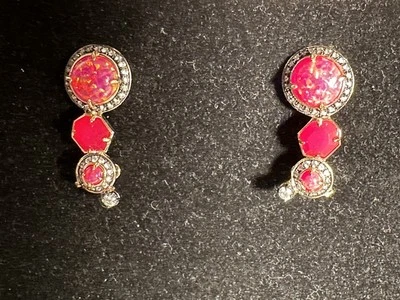 Kendra Scott Caralyn Oreja Brazalete Escaladores Caliente Rosa Ópalo Amarillo Tono Oro Foto 1 de 4