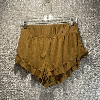 Shorts Hot Feminino Free People Movement Tamanho Pequeno Marrom Poliéster Conforto - Imagem 1 de 4