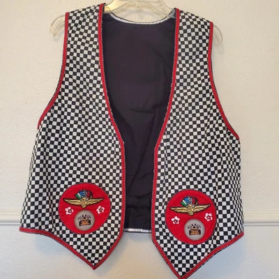 Chaleco Indianapolis Motor Speedway Reversible Talla Única Cuadros Negro Bordado Foto 1 de 4