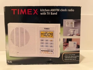 Timex T222W Spacemaker Under Cabinet Clock Radio AM/FM Vintage Night Glow NEW - Picture 1 of 7